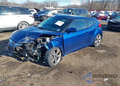 2017 Hyundai Veloster Value Edition from USA, damaged, VIN KMHTC6AD7HU317220